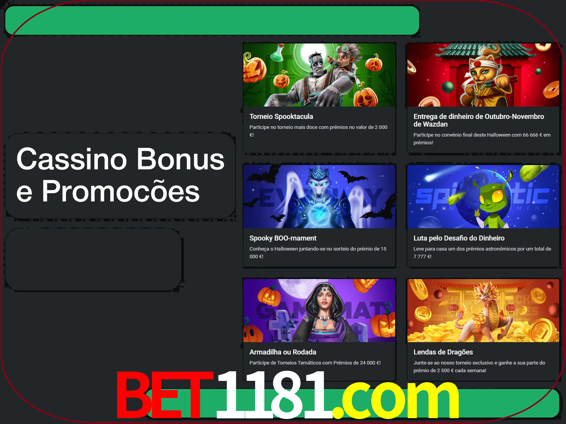 Verifique se há novos bônus de cassino para reivindicar.